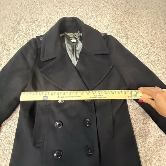 Women’s black J. Crew tailored heavy wool pea coat size 6 - Picture 4 of 7